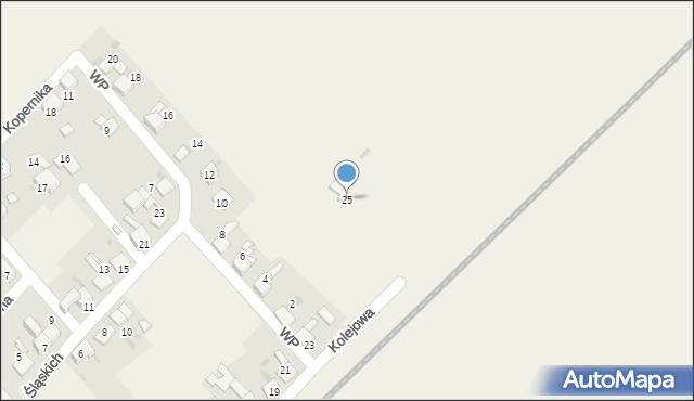 Wojnowice, Kolejowa, 25, mapa Wojnowice