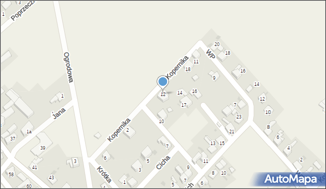 Wojnowice, Kopernika Mikołaja, 12, mapa Wojnowice