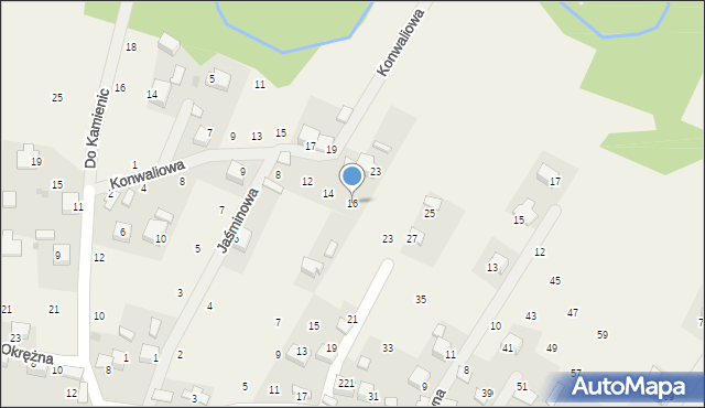 Wola Filipowska, Konwaliowa, 16, mapa Wola Filipowska