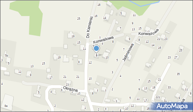 Wola Filipowska, Konwaliowa, 6, mapa Wola Filipowska