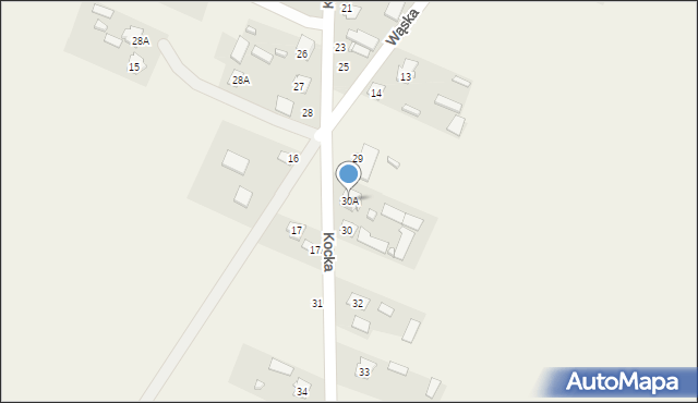 Wola Osowińska, Kocka, 30A, mapa Wola Osowińska