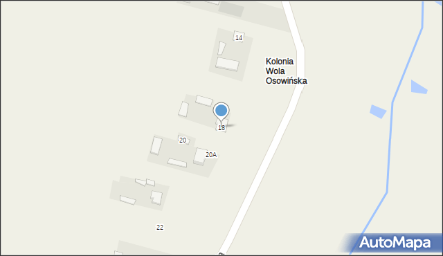 Wola Osowińska, Kolonia, 18, mapa Wola Osowińska