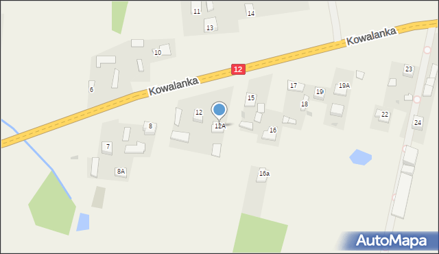 Wolanów, Kowalanka, 12A, mapa Wolanów