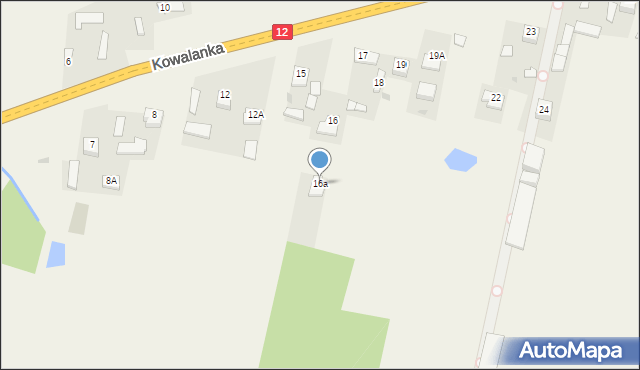 Wolanów, Kowalanka, 16a, mapa Wolanów