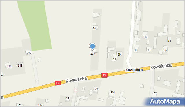Wolanów, Kowalanka, 26a, mapa Wolanów