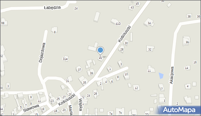 Wolbrom, Kościuszki Tadeusza, gen., 41, mapa Wolbrom