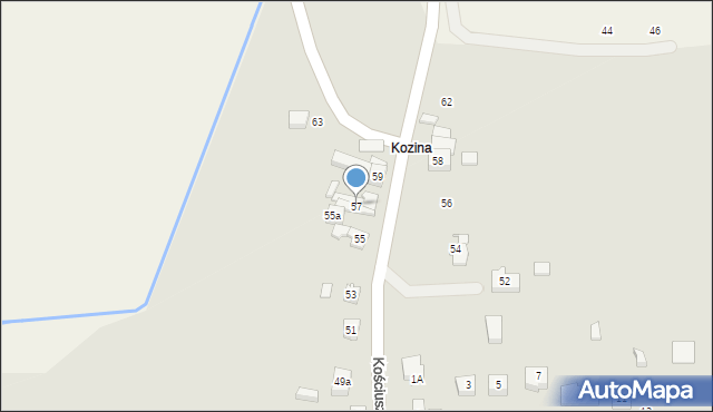 Wolbrom, Kościuszki Tadeusza, gen., 57, mapa Wolbrom
