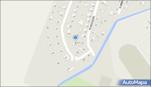 Wołczyn, Kościuszki Tadeusza, gen., 30, mapa Wołczyn