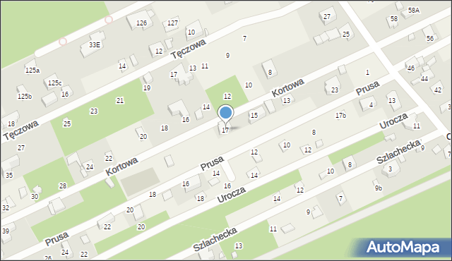 Wolica, Kortowa, 17, mapa Wolica