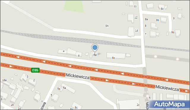 Wolin, Kolejowa, 6a, mapa Wolin