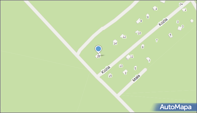 Wólka Kobylańska, Kozia, 16, mapa Wólka Kobylańska