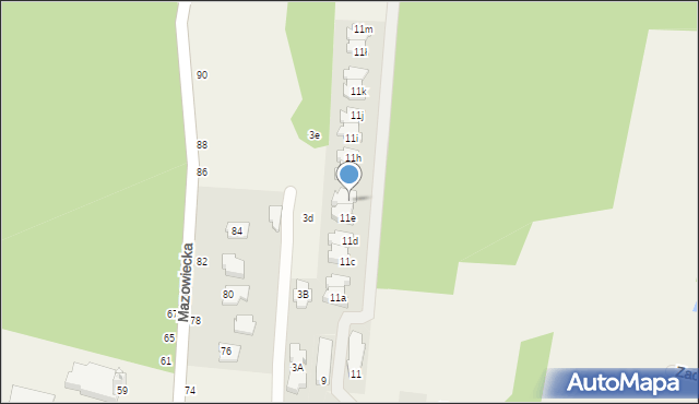 Wólka Mińska, Koszykowa, 11f, mapa Wólka Mińska