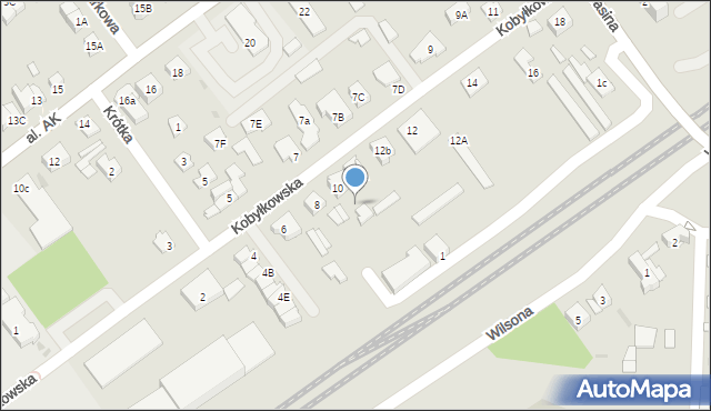 Wołomin, Kobyłkowska, 10b, mapa Wołomin