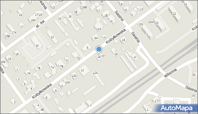 Wołomin, Kobyłkowska, 14, mapa Wołomin