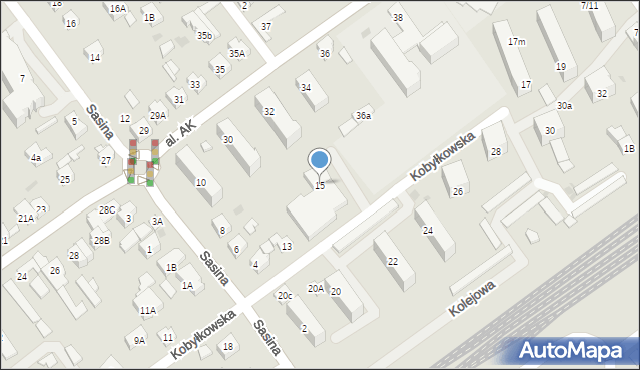 Wołomin, Kobyłkowska, 15, mapa Wołomin