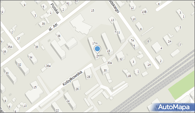 Wołomin, Kobyłkowska, 17, mapa Wołomin