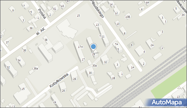 Wołomin, Kobyłkowska, 19, mapa Wołomin