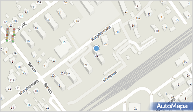 Wołomin, Kobyłkowska, 24, mapa Wołomin