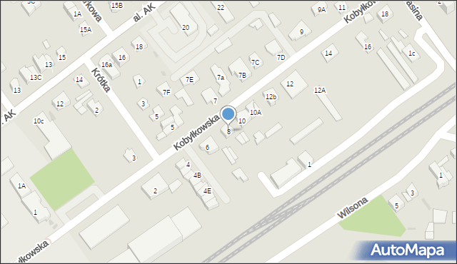 Wołomin, Kobyłkowska, 8, mapa Wołomin