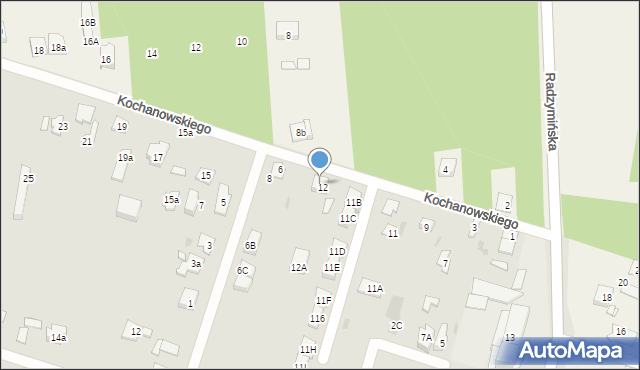 Wołomin, Kochanowskiego Jana, 13, mapa Wołomin