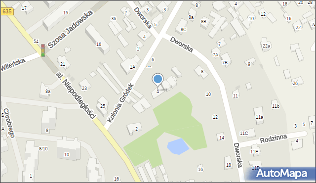 Wołomin, Kolonia Gródek, 4, mapa Wołomin