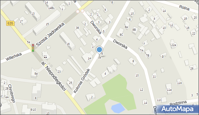 Wołomin, Kolonia Gródek, 6a, mapa Wołomin