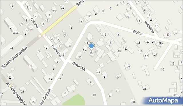 Wołomin, Kolonia Gródek, 8B, mapa Wołomin