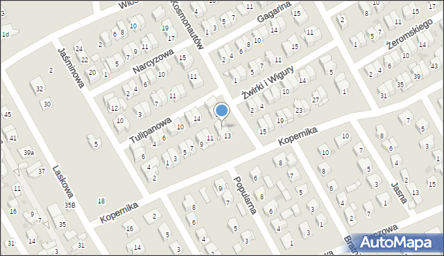 Wołomin, Kosmonautów, 3, mapa Wołomin