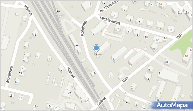 Wołów, Kolejowa, 1, mapa Wołów