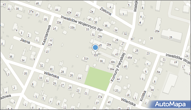 Wołów, Komuny Paryskiej, 31b, mapa Wołów