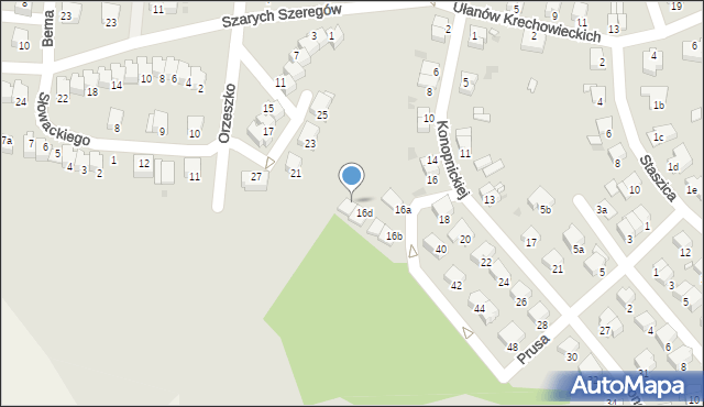 Wołów, Konopnickiej Marii, 16e, mapa Wołów