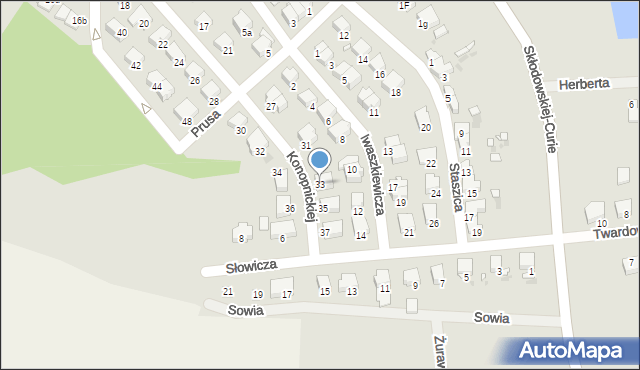 Wołów, Konopnickiej Marii, 33, mapa Wołów