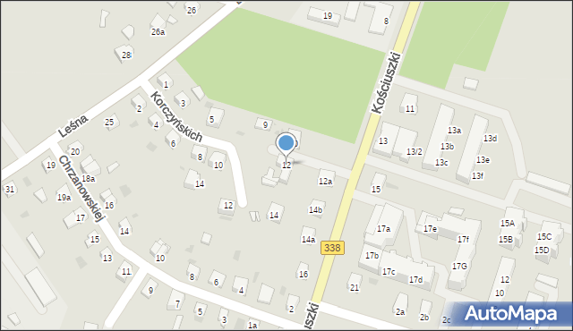 Wołów, Kościuszki Tadeusza, gen., 12, mapa Wołów
