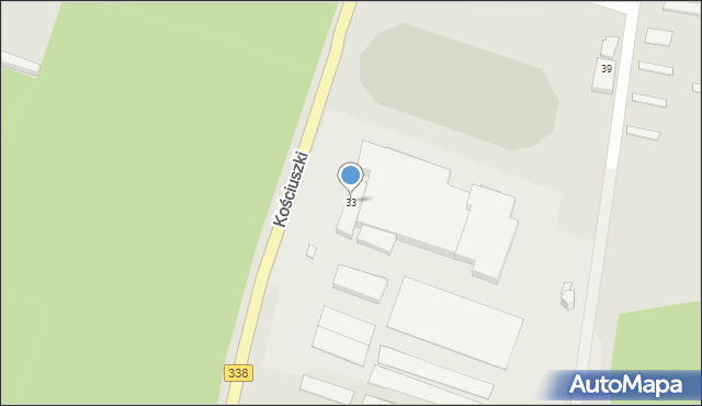 Wołów, Kościuszki Tadeusza, gen., 33, mapa Wołów