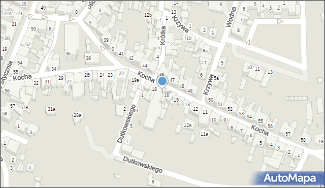 Wolsztyn, Kocha, dr., 17i, mapa Wolsztyn