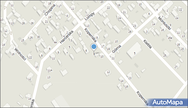 Woźniki, Kopernika Mikołaja, 8, mapa Woźniki