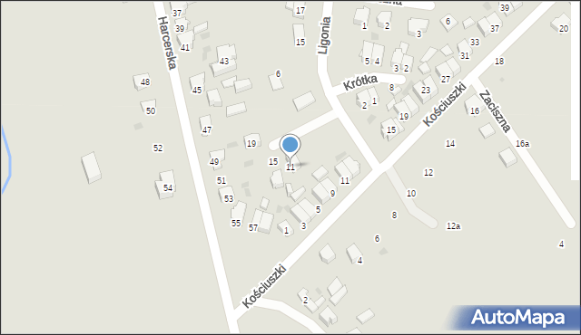 Woźniki, Korfantego Wojciecha, 11, mapa Woźniki