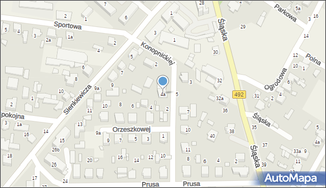 Wręczyca Wielka, Konopnickiej Marii, 4a, mapa Wręczyca Wielka