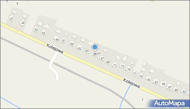 Wróblik Szlachecki, Kolejowa, 65, mapa Wróblik Szlachecki