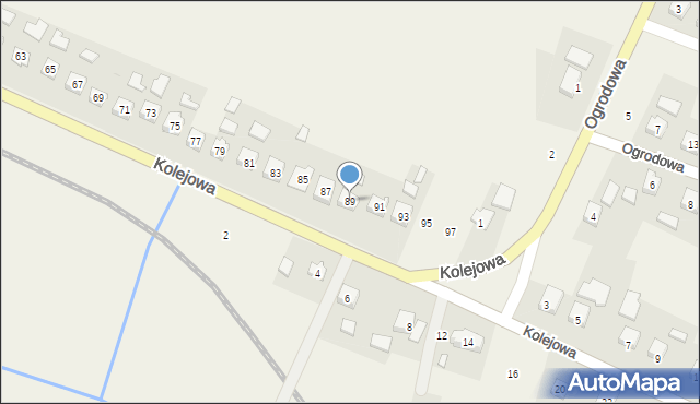 Wróblik Szlachecki, Kolejowa, 89, mapa Wróblik Szlachecki