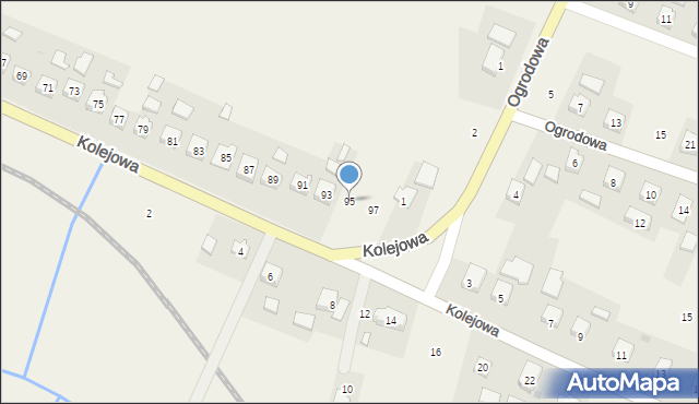 Wróblik Szlachecki, Kolejowa, 95, mapa Wróblik Szlachecki