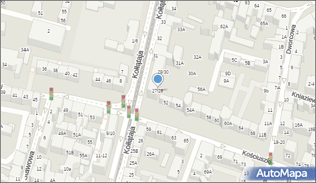Wrocław, Kołłątaja Hugo, 27/28, mapa Wrocławia