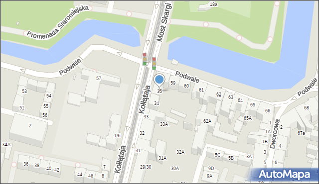 Wrocław, Kołłątaja Hugo, 35, mapa Wrocławia