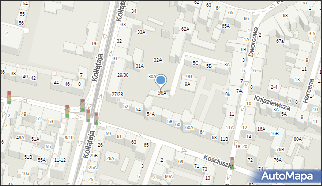 Wrocław, Kościuszki Tadeusza, gen., 56A, mapa Wrocławia