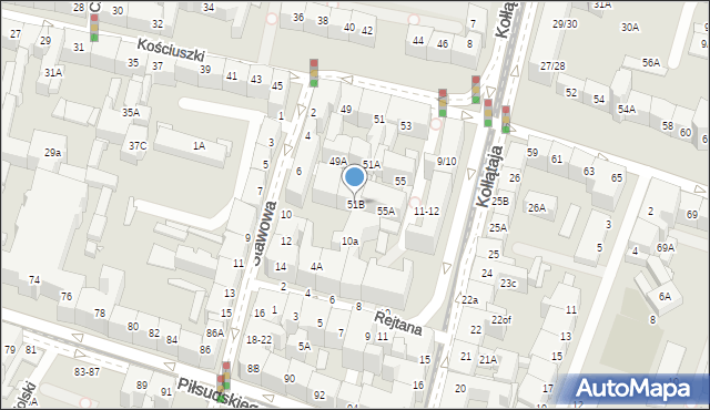 Wrocław, Kościuszki Tadeusza, gen., 51B, mapa Wrocławia