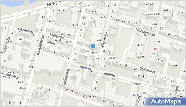 Wrocław, Kotlarska, 32, mapa Wrocławia