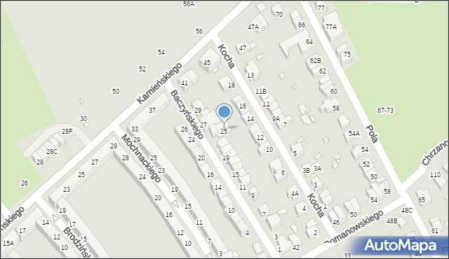 Wrocław, Kocha Roberta, 14A, mapa Wrocławia