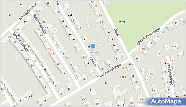 Wrocław, Kocha Roberta, 3, mapa Wrocławia