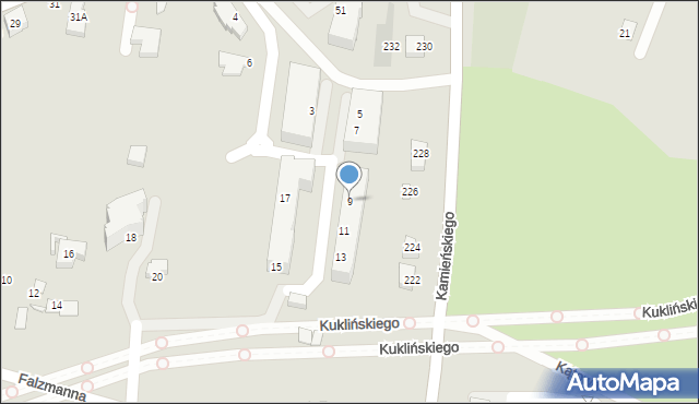 Wrocław, Kowarzyka Hugona, 9, mapa Wrocławia