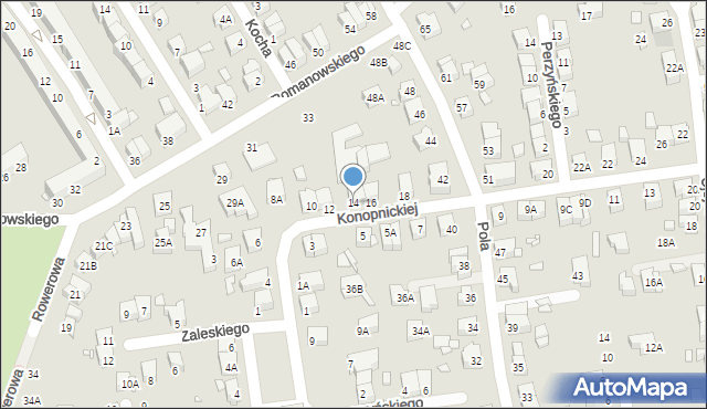 Wrocław, Konopnickiej Marii, 14, mapa Wrocławia